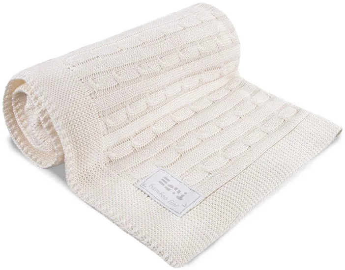 Manta beige de bambú para bebé