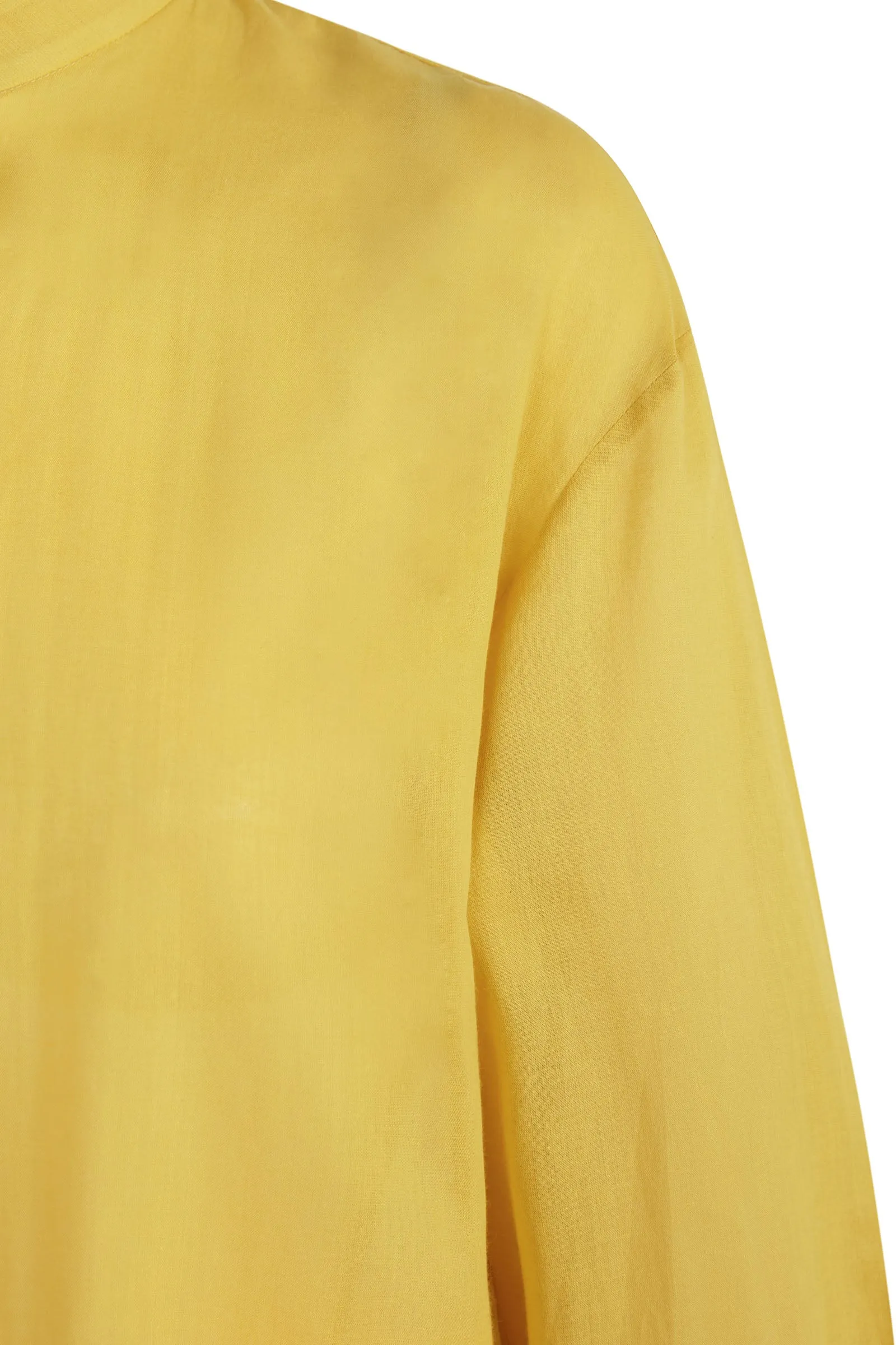 Marco, yellow cotton voile shirt