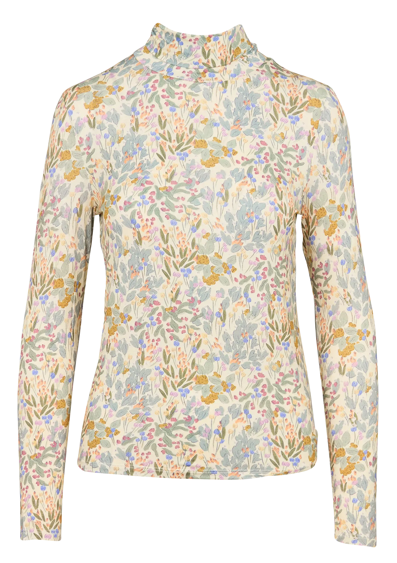 MARIE SIXTINE FERNANDA  CAMISETA DE CUELLO VUELTO AJUSTADA Y ESTAMPADA EN MULTICOLOR