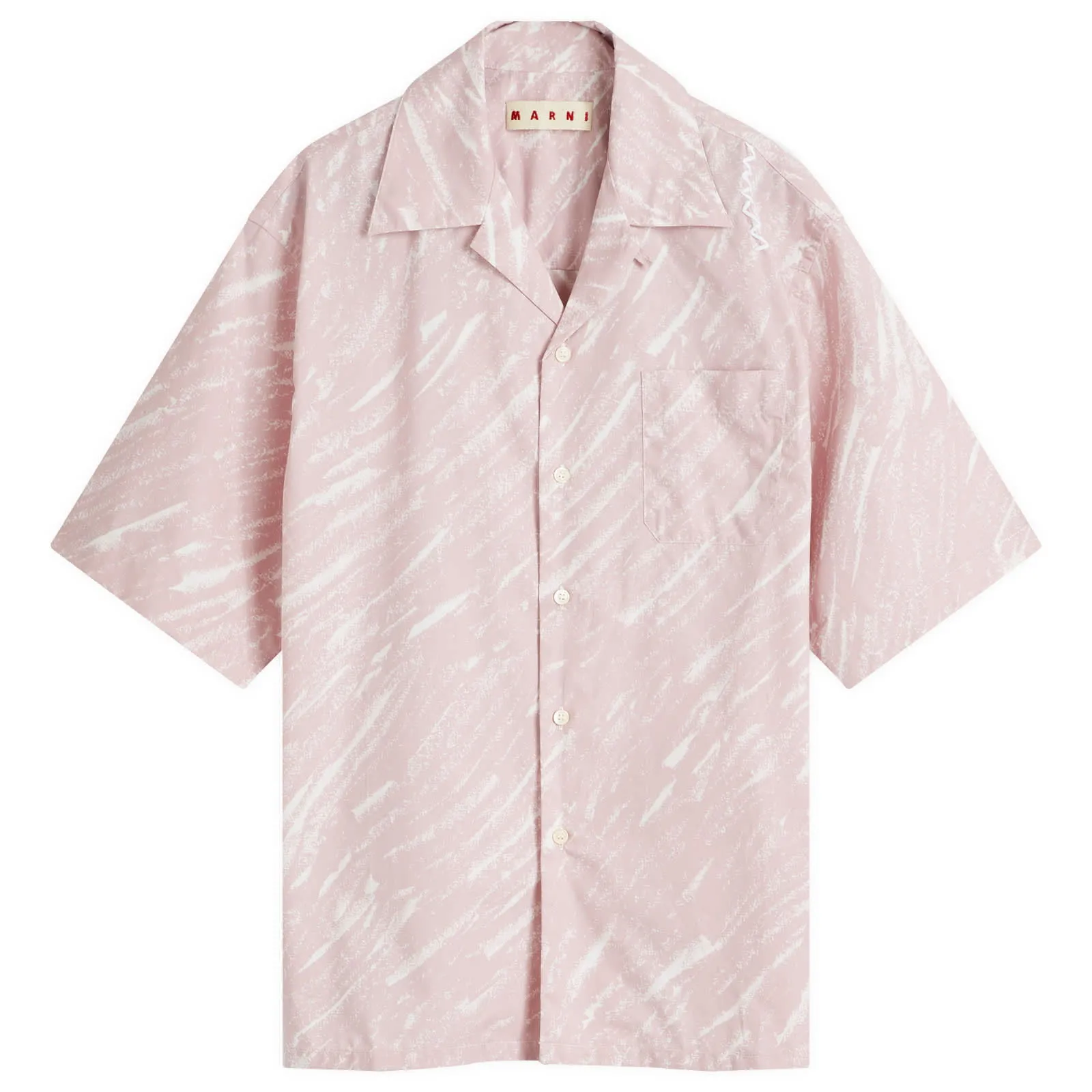 Marni Stitch Logo Vacation Shirt Antique Rose