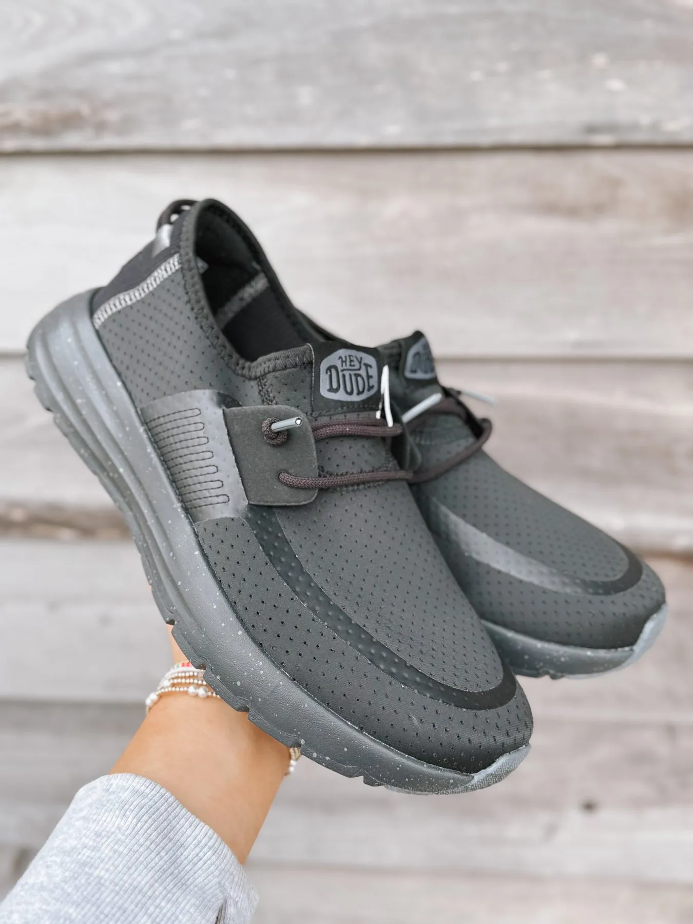MEN'S HEY DUDE SIROCCO PERF MESH BLACK/BLACK