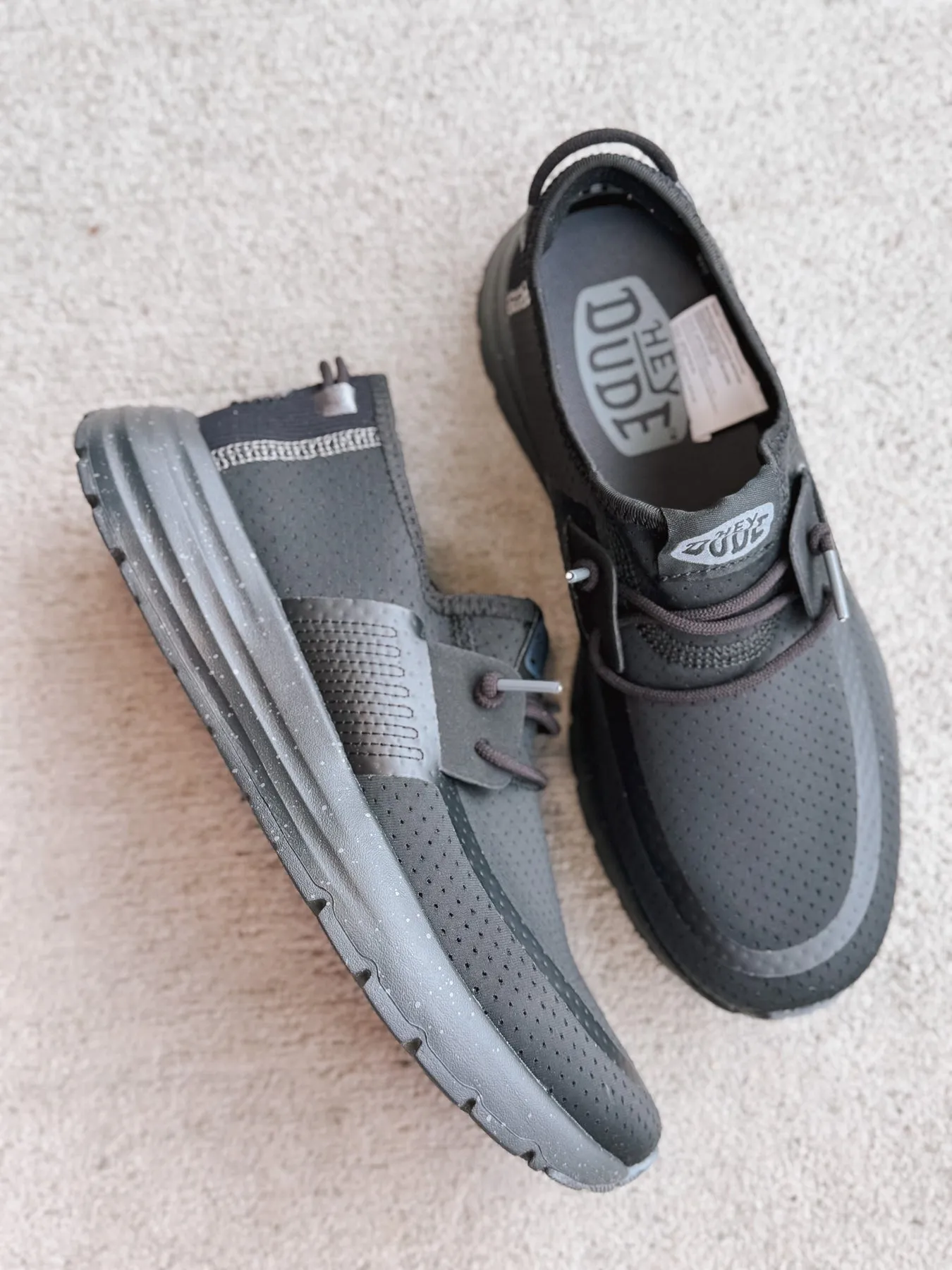MEN'S HEY DUDE SIROCCO PERF MESH BLACK/BLACK
