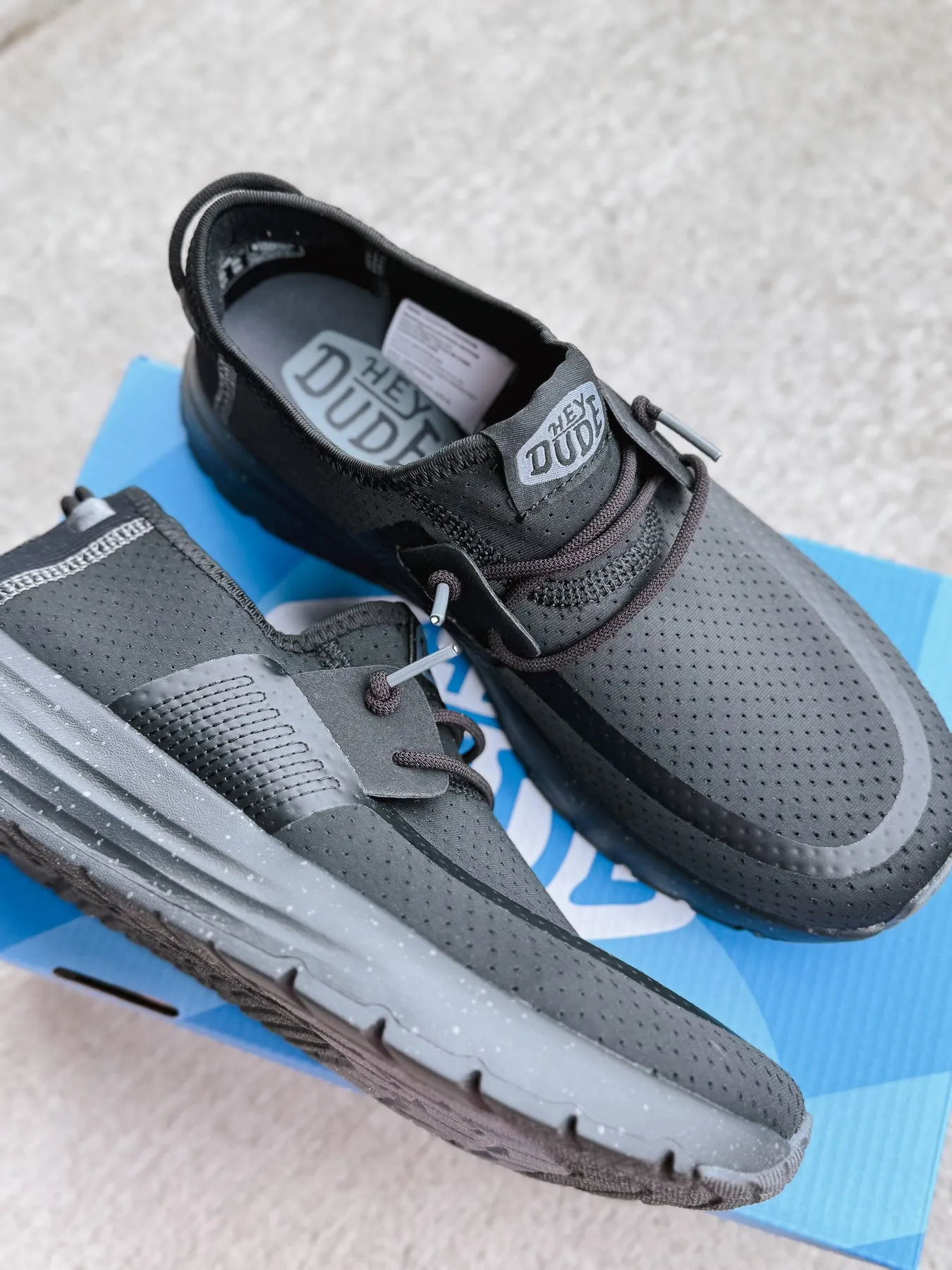 MEN'S HEY DUDE SIROCCO PERF MESH BLACK/BLACK