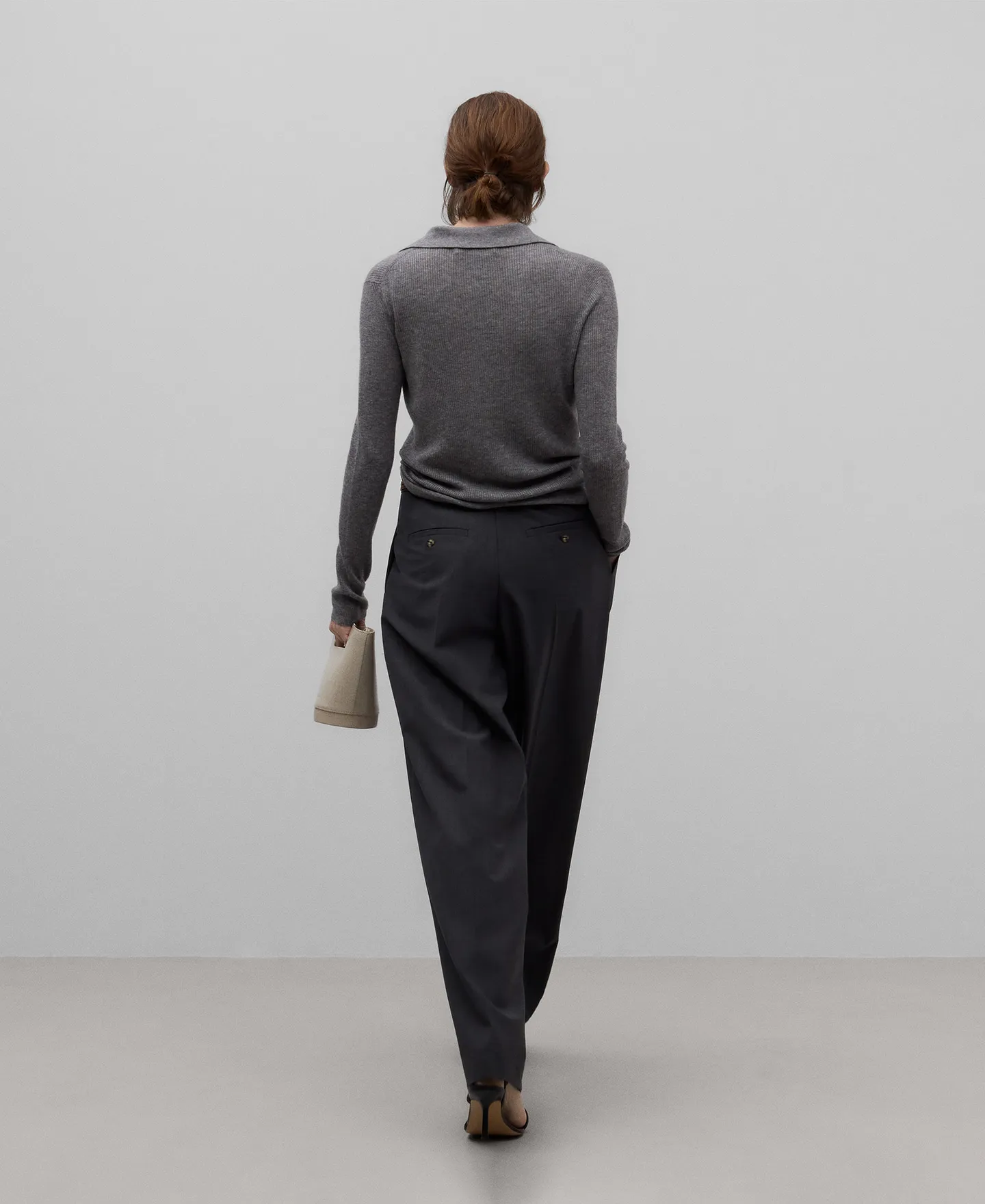 Merino wool polo shirt woman