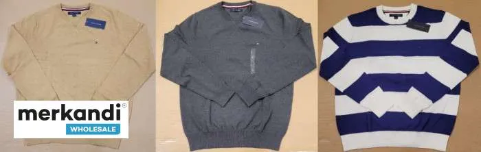 MEZCLA DE SUéTER DE CUELLO REDONDO Y CUELLO EN V DE TOMMY HILFIGER A GRANEL  COLECCIóN DE 24 PIEZAS AL POR MAYOR