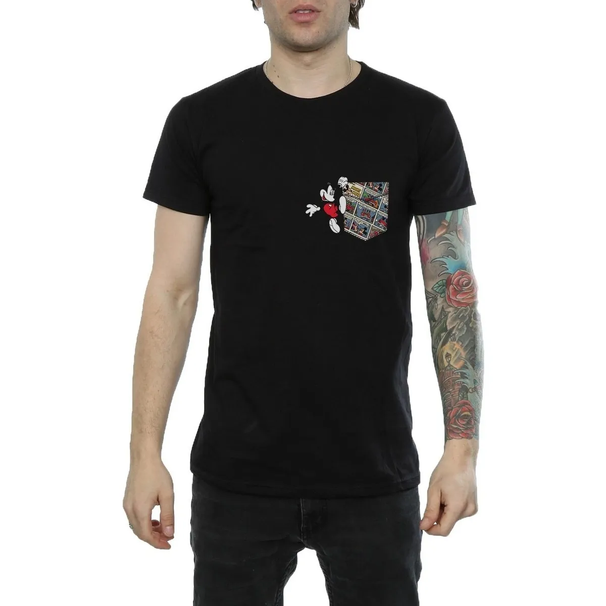 Mickey Mouse Comic Strip Faux Pocket