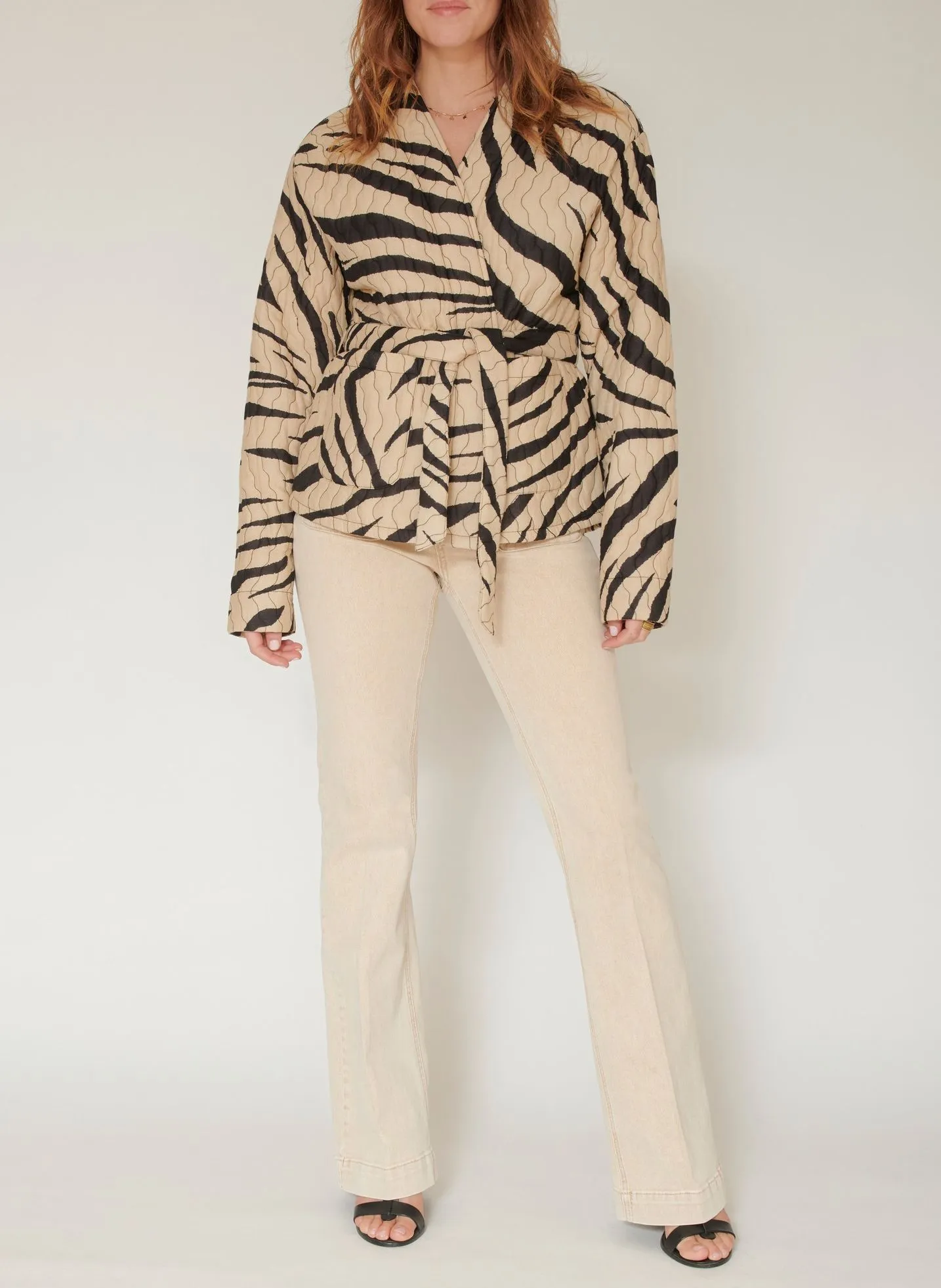 MKT VERACRUZ  CHAQUETA KIMONO ACOLCHADA DE ALGODóN EN GRIS