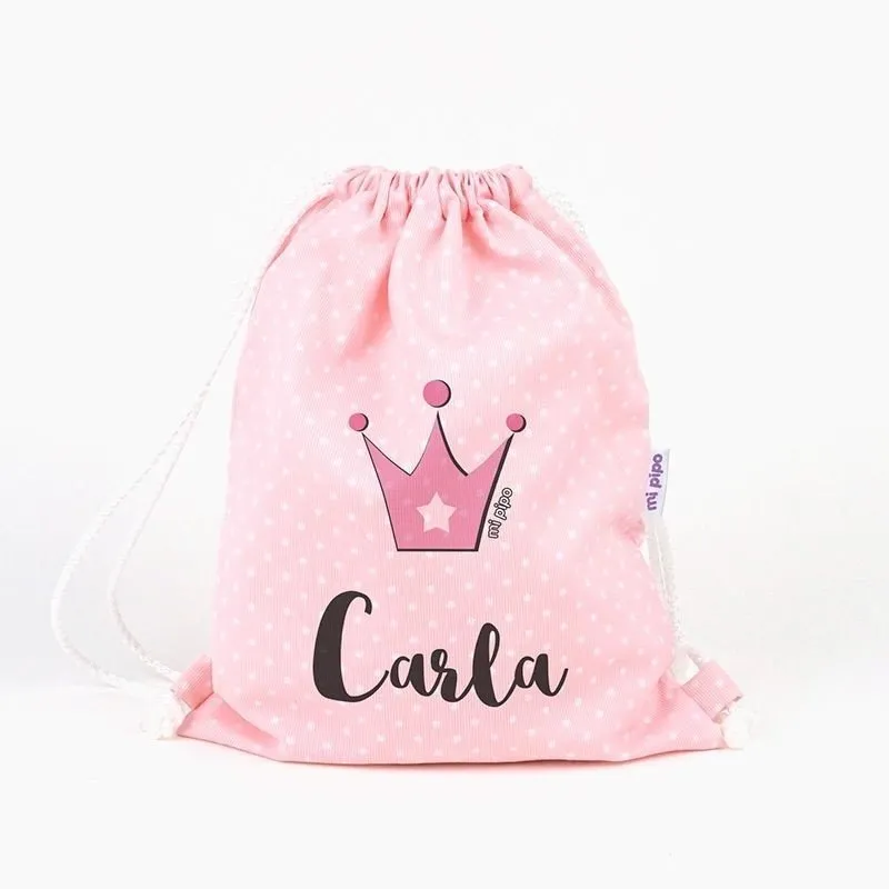 Mochila bebé Corona personalizada