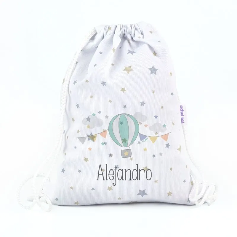 Mochila bebé globo personalizada