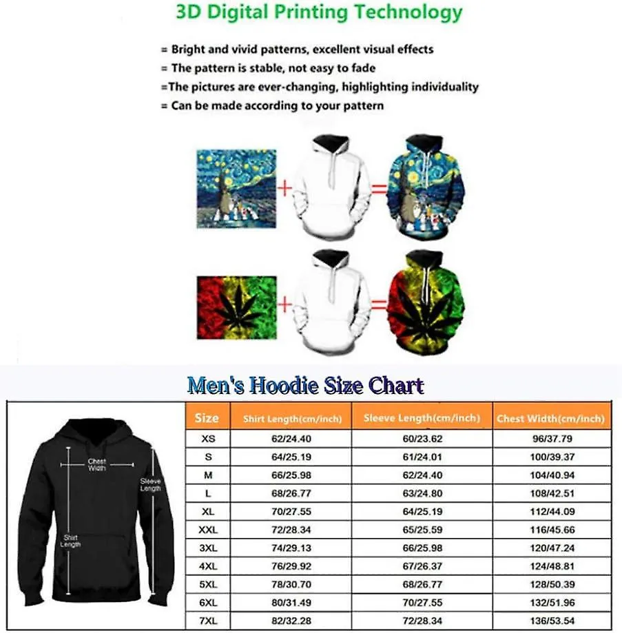 Moda Ropa De Hombre Sudadera Con Capucha De Mujer Impresión 3D Sudadera Casual Suéter Animación Harajuku Hip Hop Chaqueta Novelt