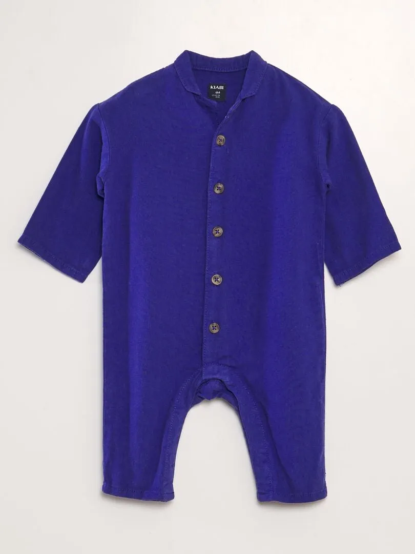 MONO DE MEZCLA DE LINO   UNISEX  AZUL