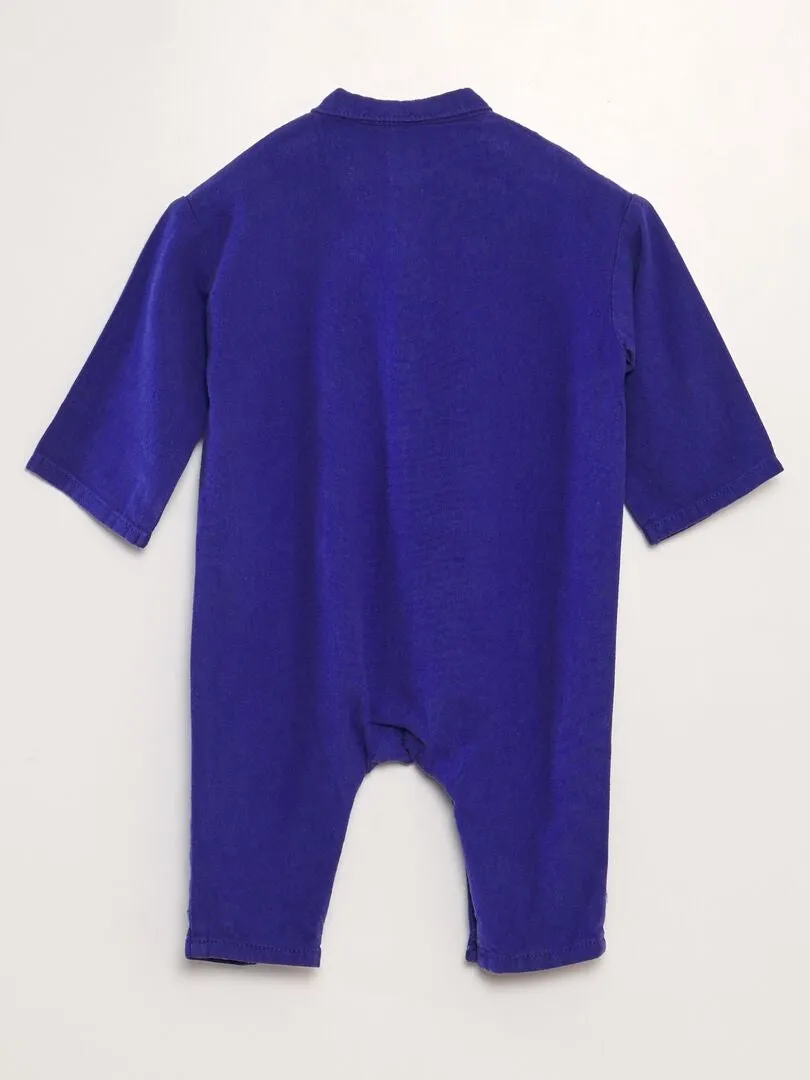 MONO DE MEZCLA DE LINO   UNISEX  AZUL