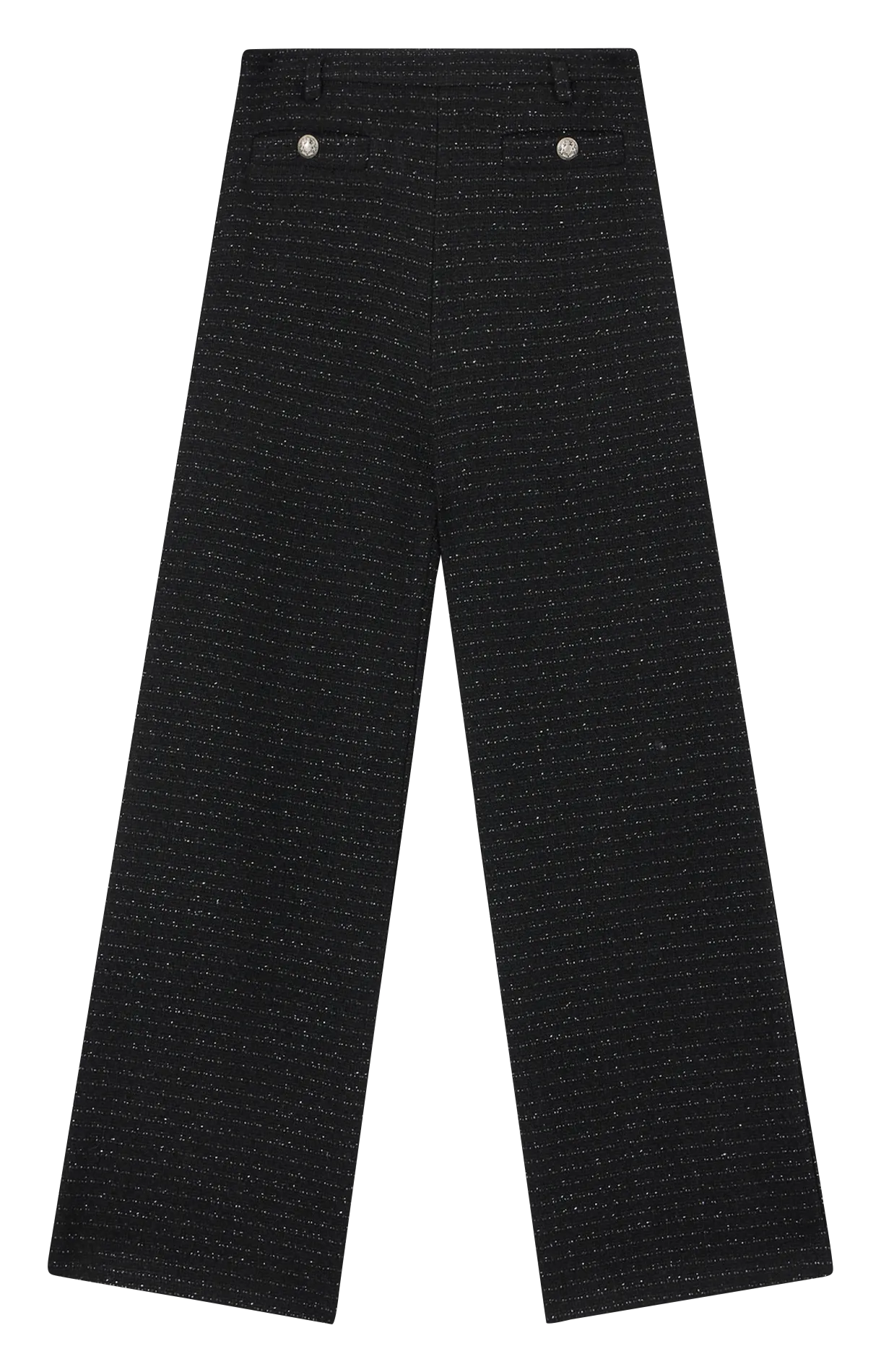NARELLE  PANTALóN DE MEZCLA DE ALGODóN RECTO DE RAYAS EN NEGRO