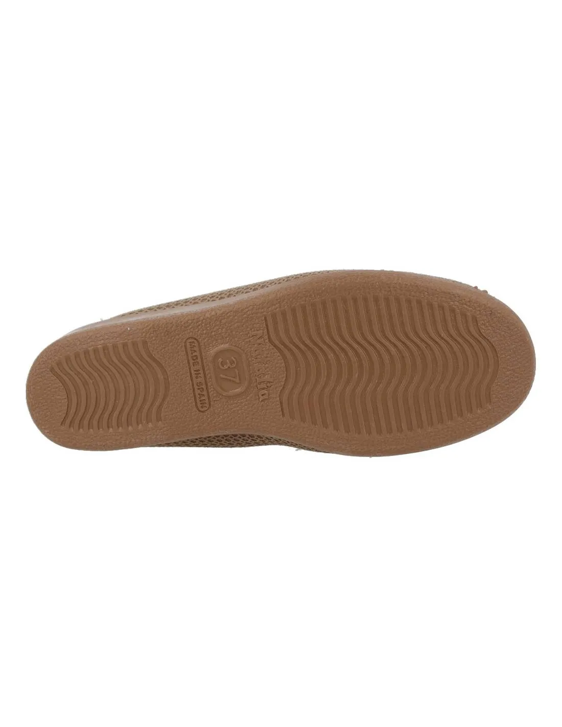 NATALIA  ZAPATILLAS DE MUJER REJILLA BOTONES ARENA