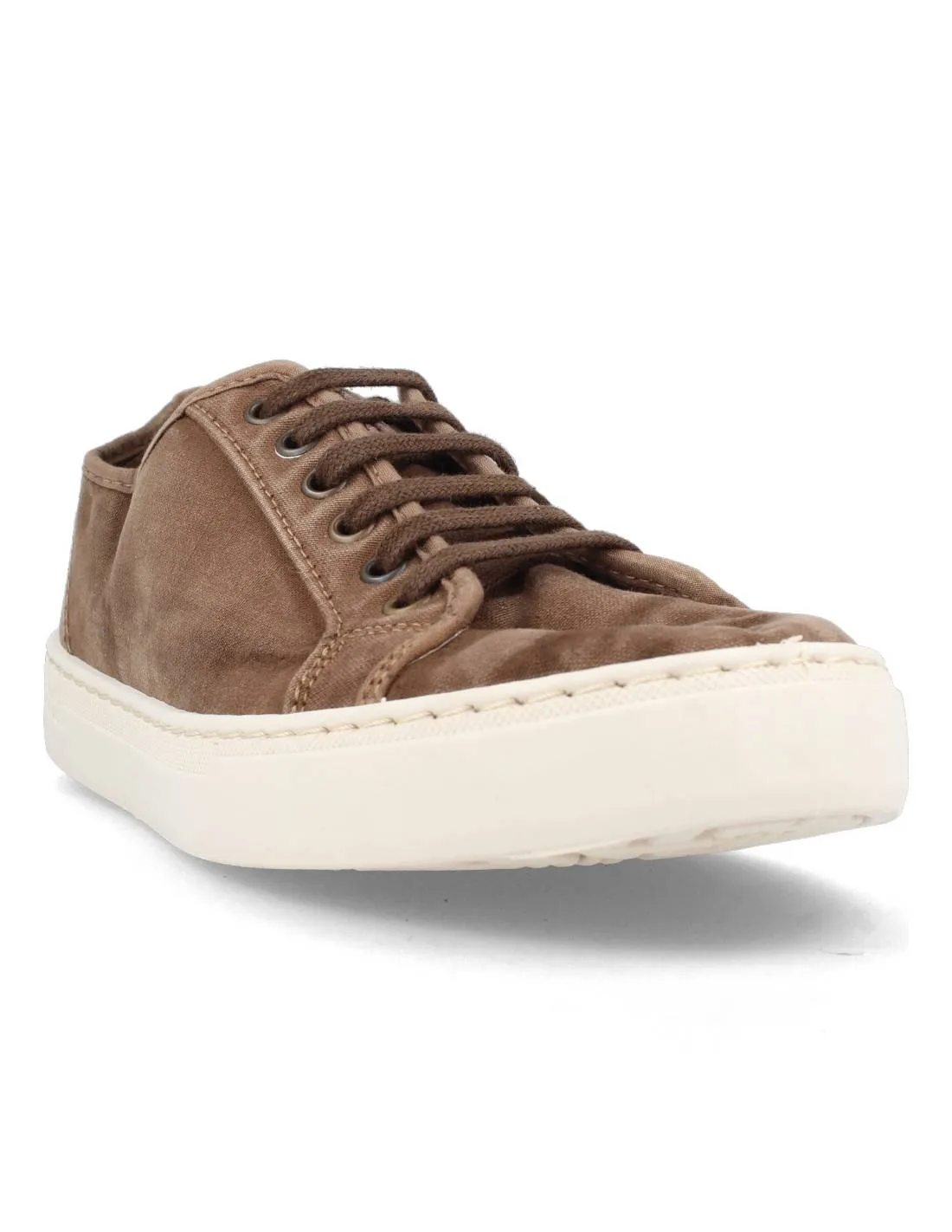 NATURAL WORLD  ZAPATILLA BASKET CORDONES CAFé