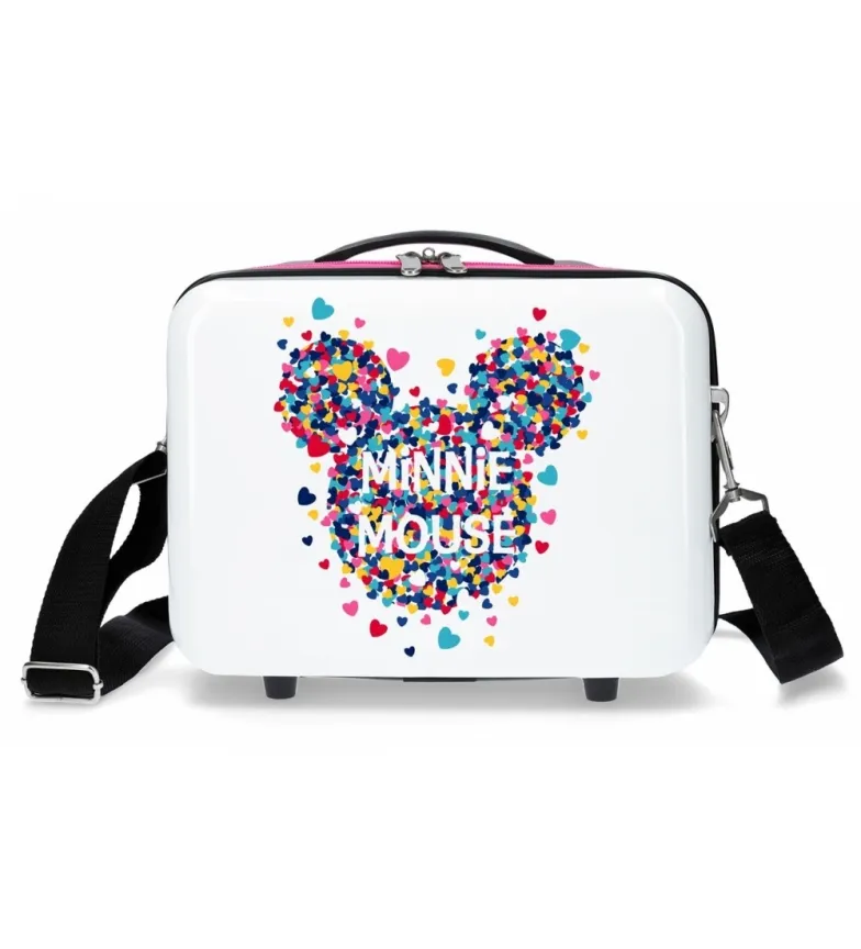 NECESER ABS MINNIE MAGIC CORAZONES ADAPTABLE A TROLLEY FUCSIA 29X21X15CM