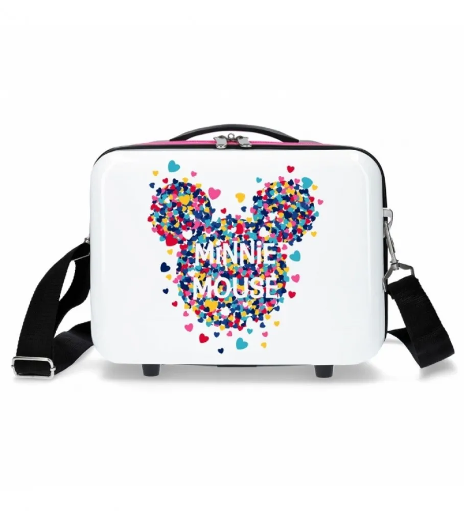 NECESER ABS MINNIE MAGIC CORAZONES ADAPTABLE A TROLLEY FUCSIA 29X21X15CM