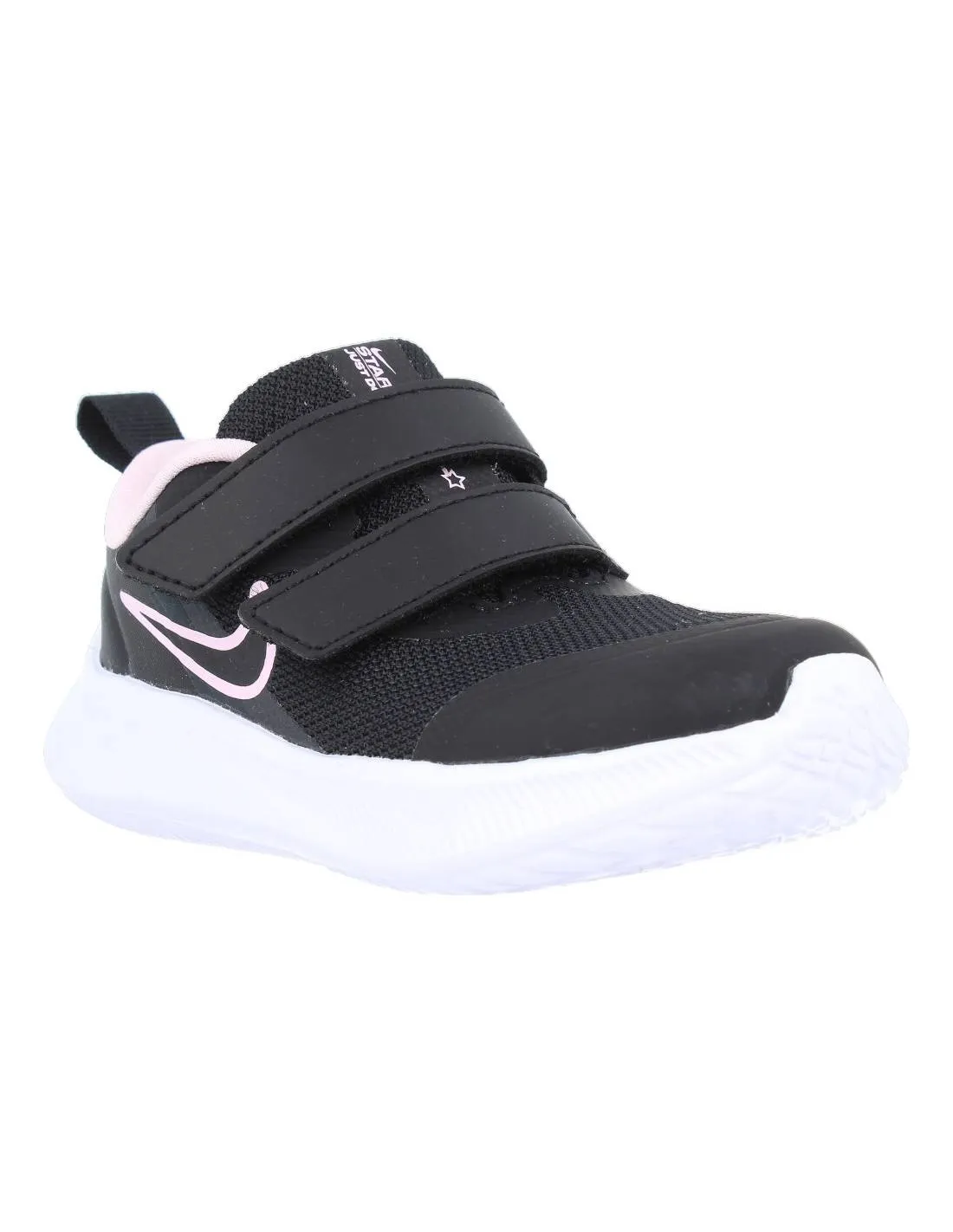 NIKE  DEPORTIVA BEBé STAR RUNNER 3 NEGRO/ROSA