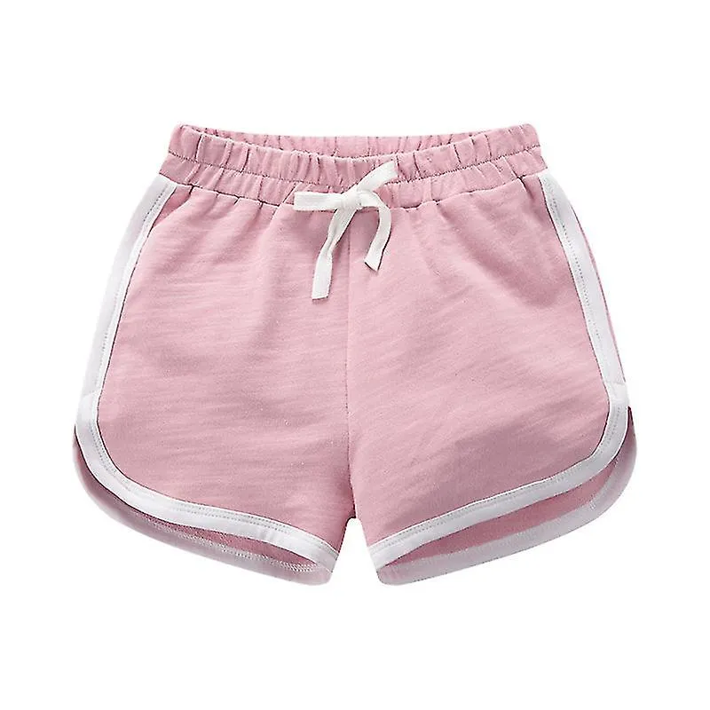 Niños Niñas 100% Algodón Pantalones Cortos Deportivos Contraste Verano Encuadernación Delfines Pantalones Cortos Niños Atlético 
