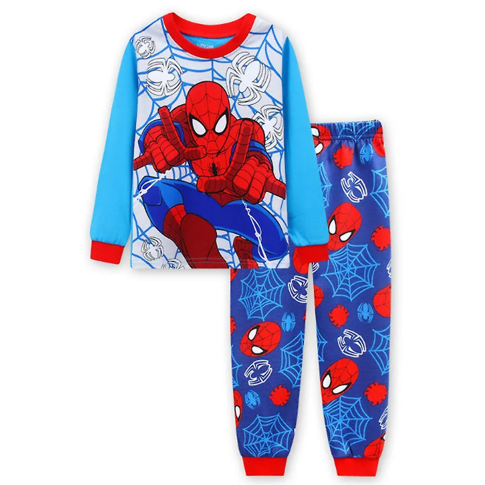 NIñOS NIñOS NIñOS MARVEL SPIDERMAN ESTAMPADO SUPERHéROE PIJAMA TRAJES CAMISETA DE MANGA LARGA PANTALONES LARGOS SET ROPA DE DOR
