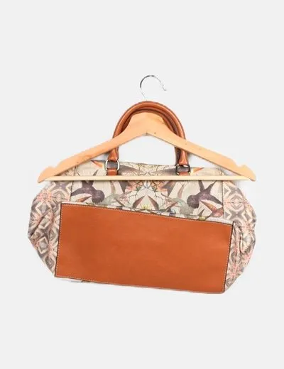 NoName Bolso beige estampado