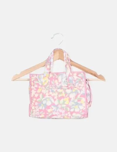 NoName Bolso floral rosa