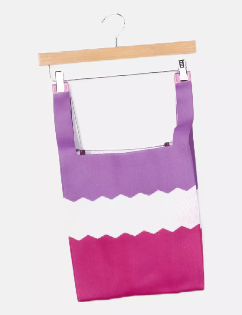 NoName Bolso tricolor estampado