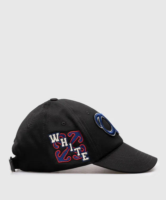 OFFWHITE BLACK CAP WITH OFF LOGO PATCH