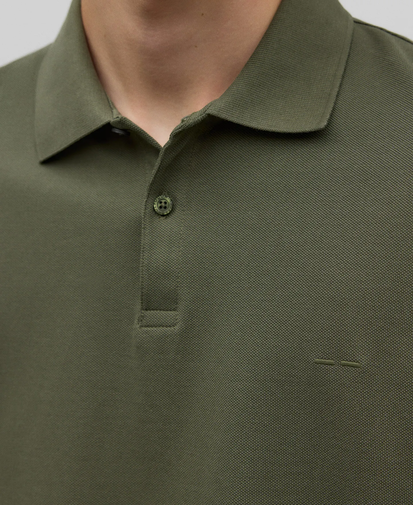 Organic cotton piqué polo shirt man