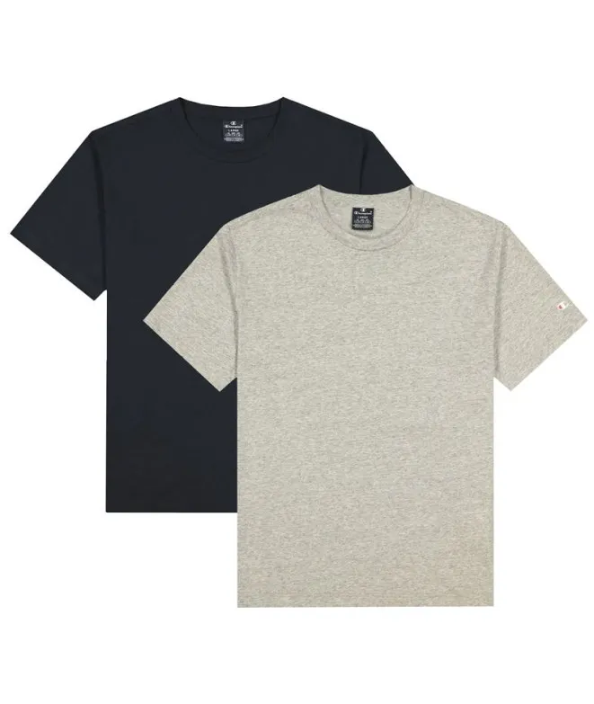 PACK 2 CAMISETAS CHAMPION CREWNECK GREY BLACK