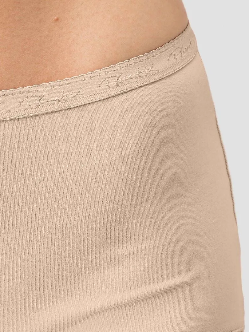 PACK DE 2 BRAGUITAS MAXI COTTON 'PLAYTEX'  BEIGE