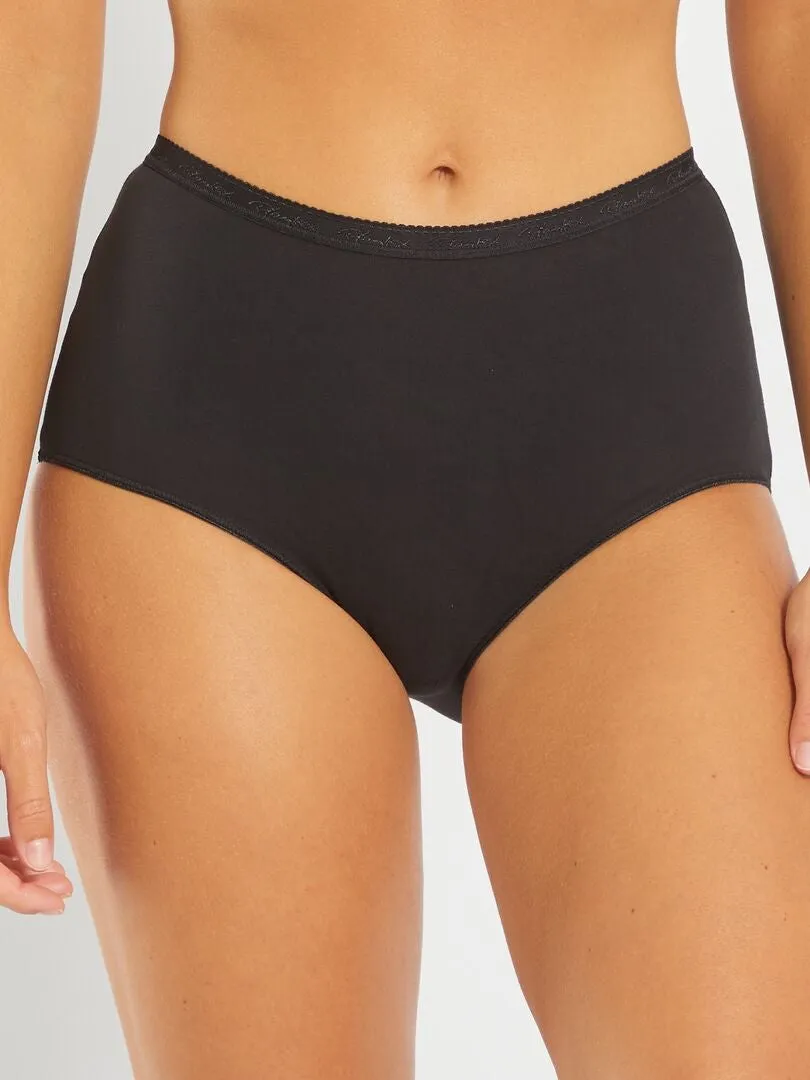 PACK DE 2 BRAGUITAS MAXI COTTON 'PLAYTEX'  NEGRO