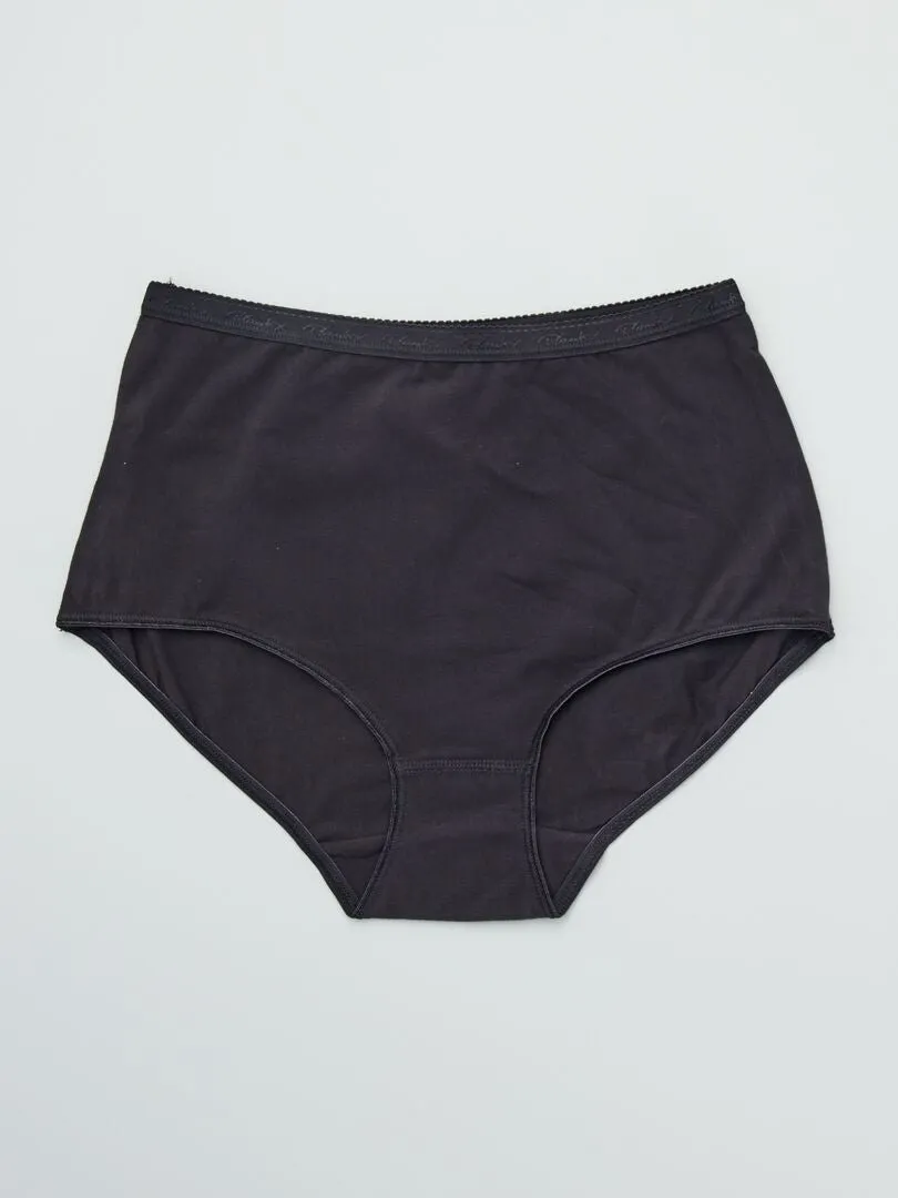PACK DE 2 BRAGUITAS MAXI COTTON 'PLAYTEX'  NEGRO