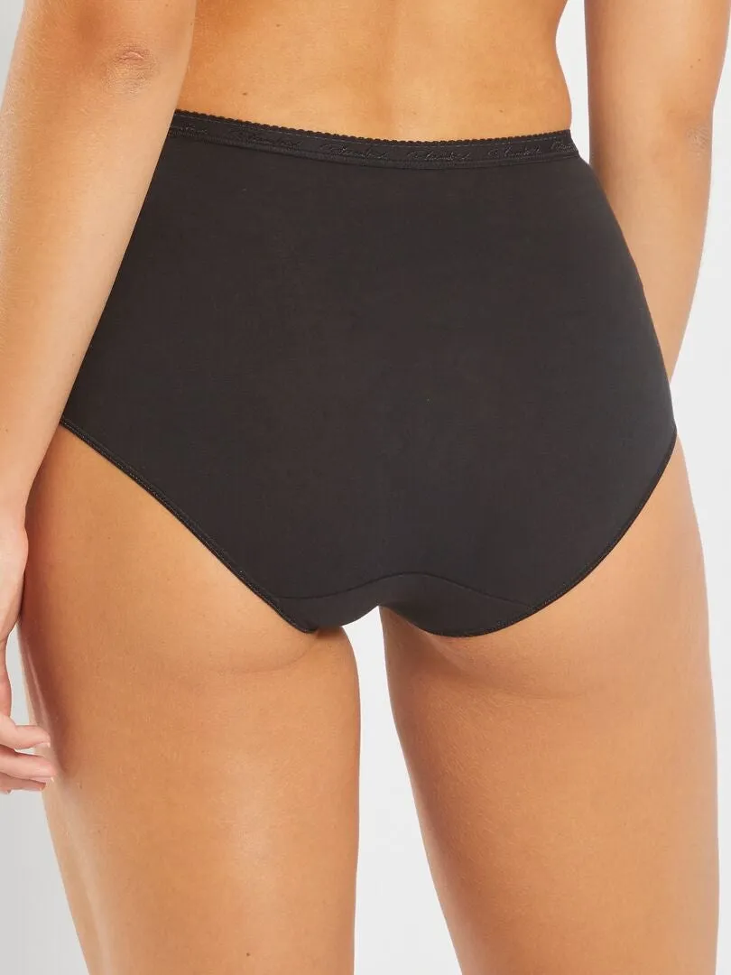 PACK DE 2 BRAGUITAS MAXI COTTON 'PLAYTEX'  NEGRO