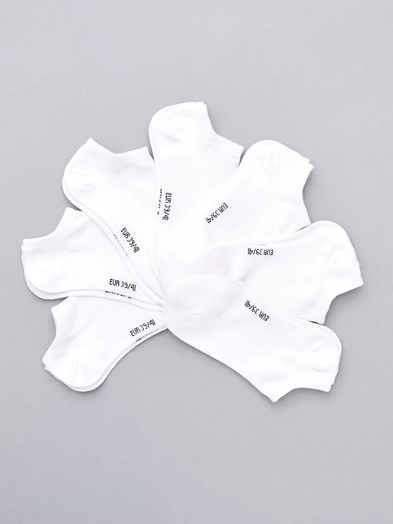 PACK DE 7 PARES DE CALCETINES INVISIBLES  BLANCO