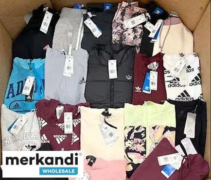 PALETAS DE ROPA ADIDAS 100PCS  SURTIDO MIXTO PARA HOMBRES, MUJERES, NIñOS