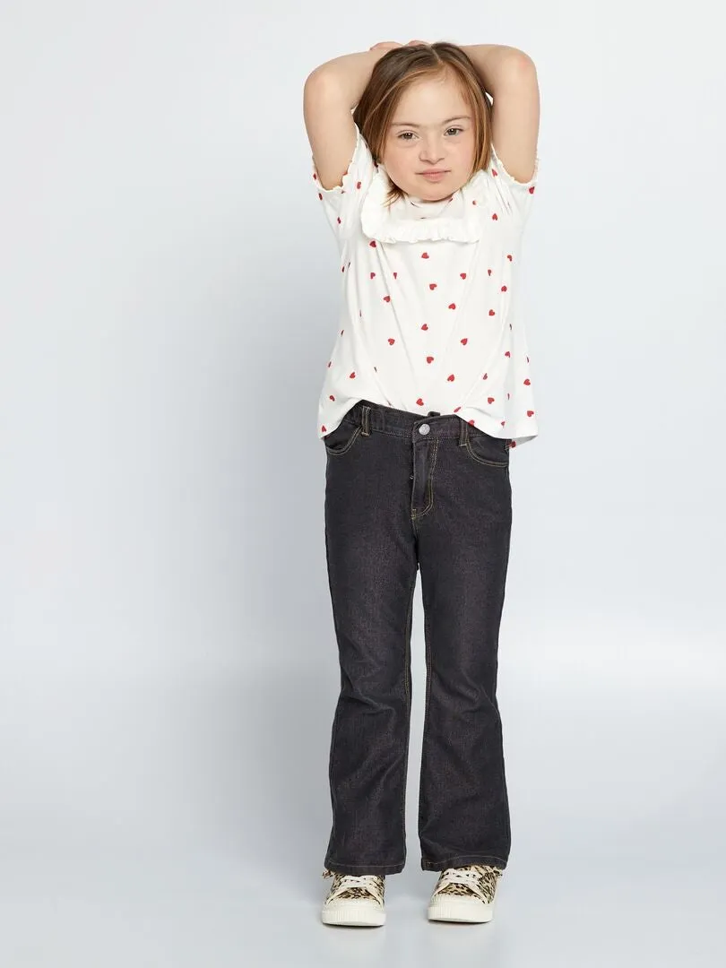 PANTALóN VAQUERO FLARE   FáCIL DE PONER  GRIS
