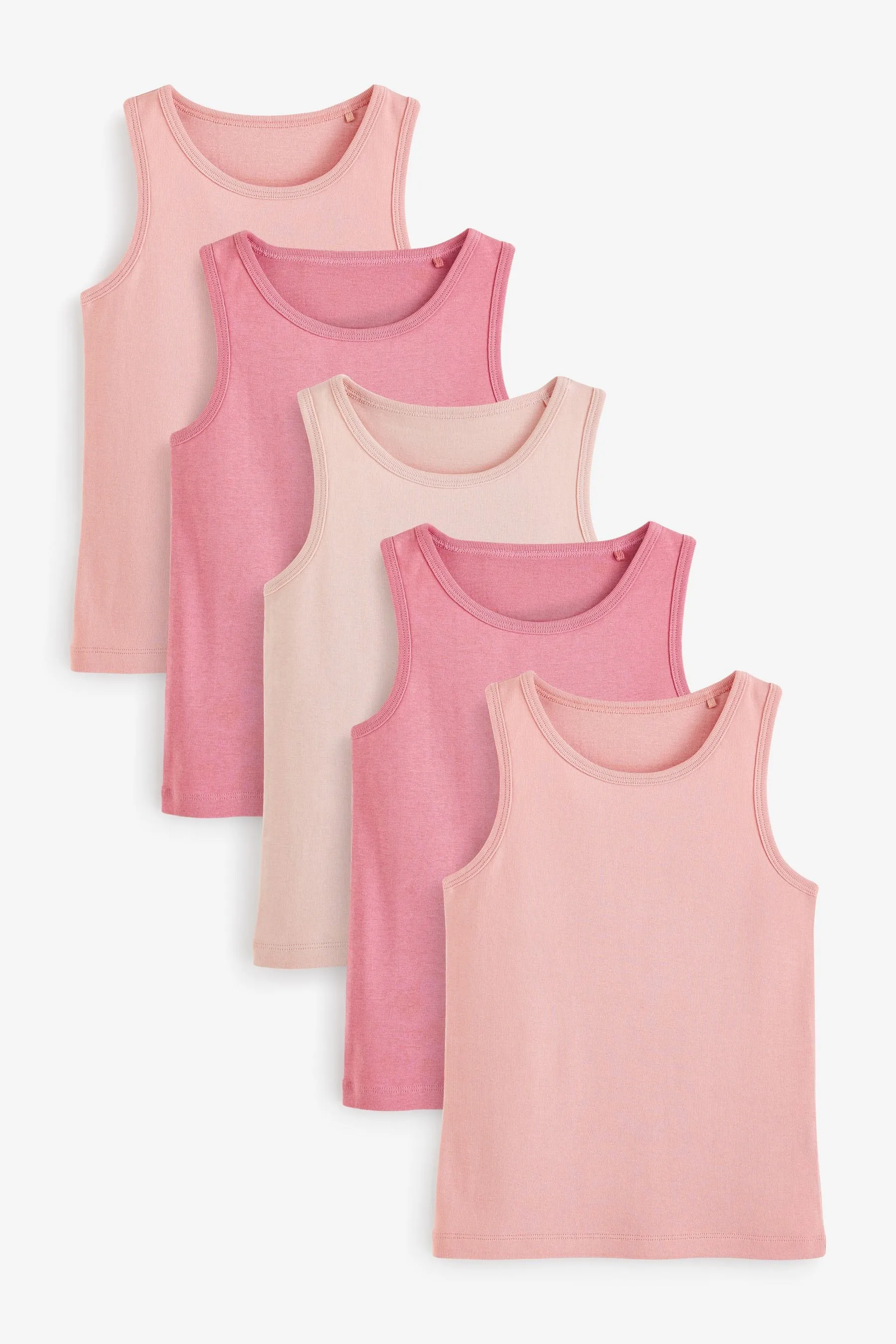 PASTEL MULTICOLOR  100% COTTON VESTS 5 PACK (1.516YRS)