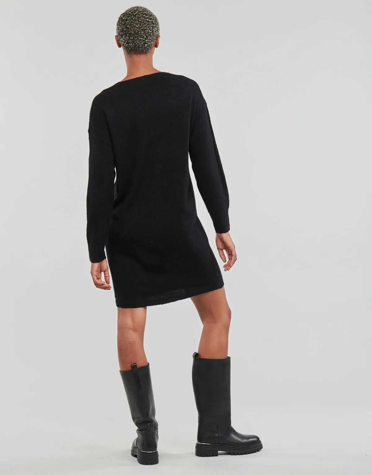 PCJULIANA LS VNECK KNIT DRESS NOOS BC
