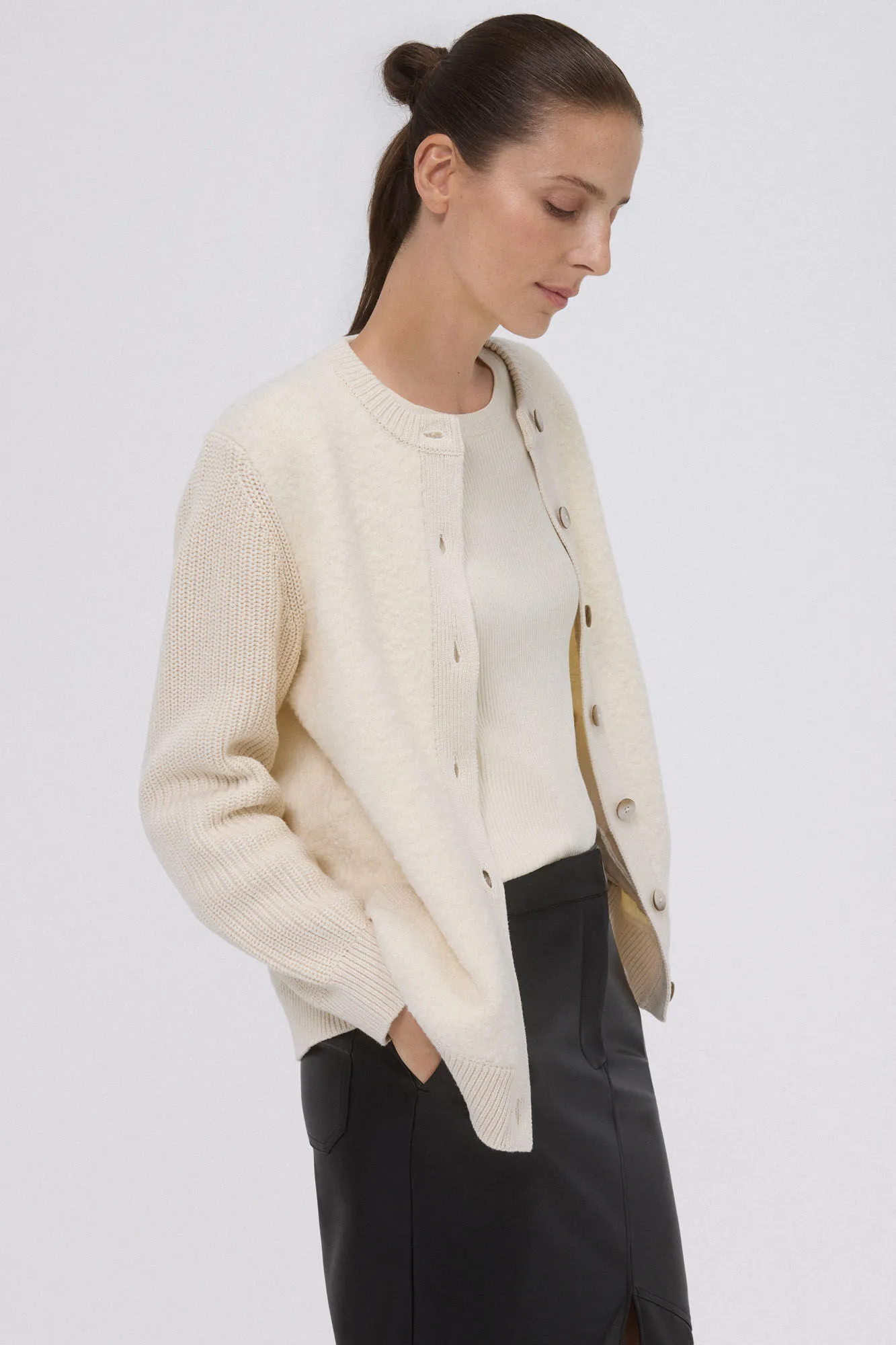 Pedro del Hierro Cárdigan de punto largo boucle