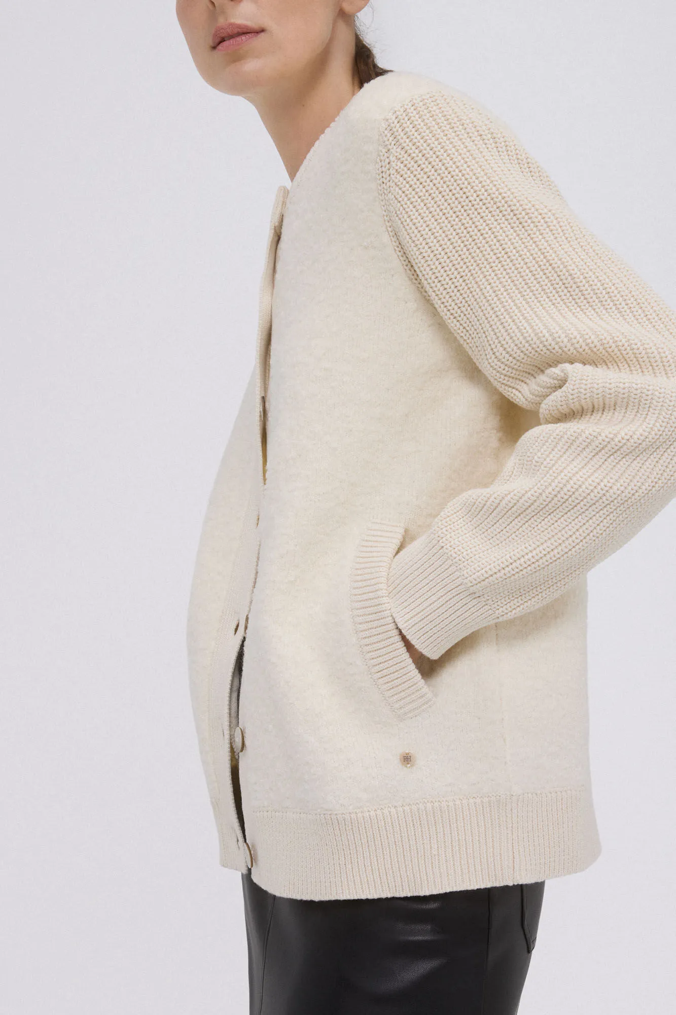 Pedro del Hierro Cárdigan de punto largo boucle