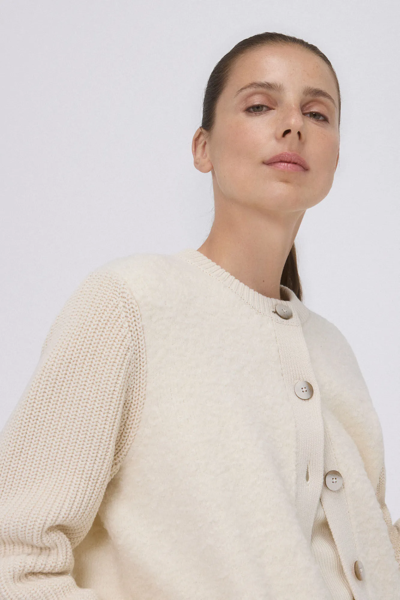 Pedro del Hierro Cárdigan de punto largo boucle
