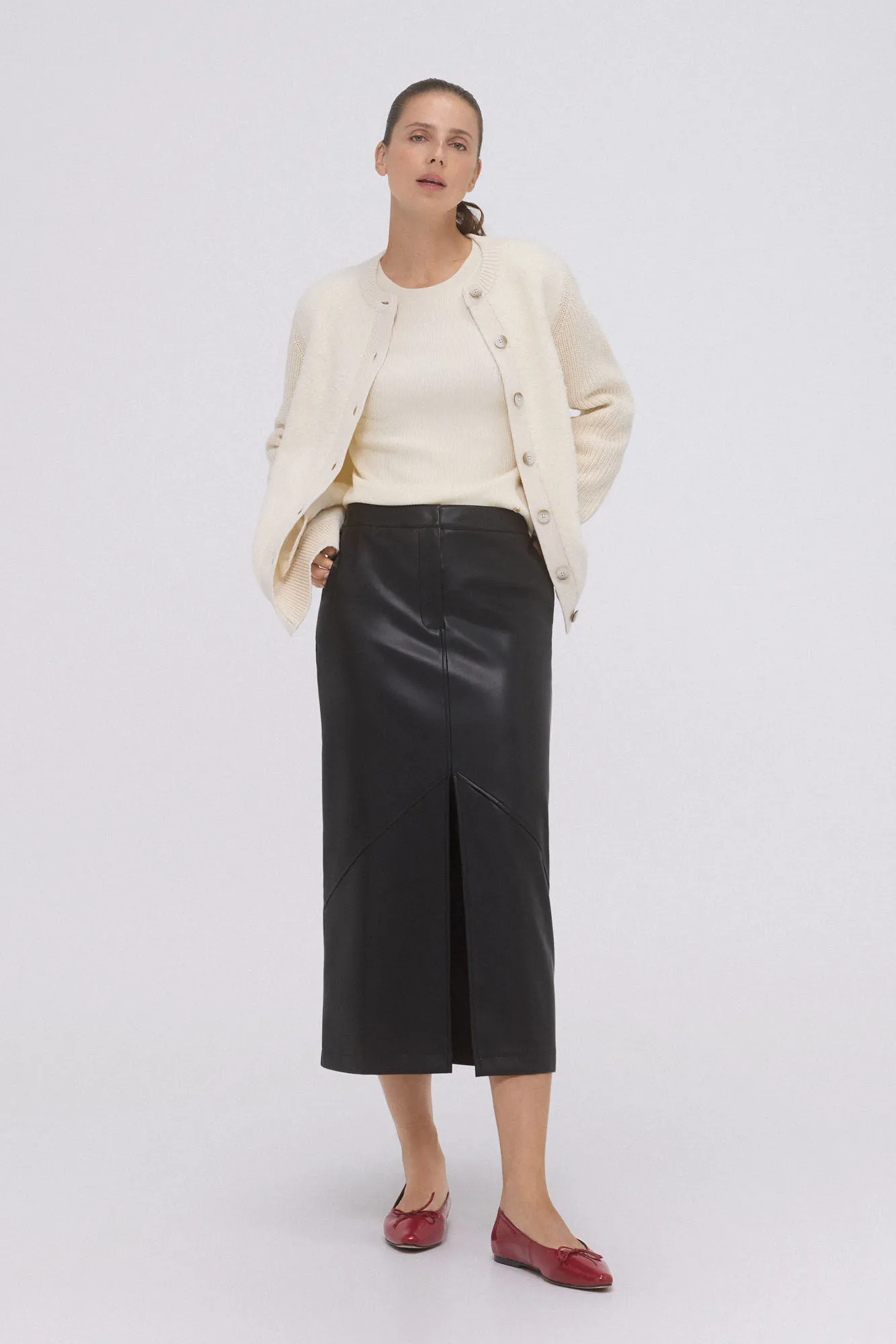 Pedro del Hierro Cárdigan de punto largo boucle