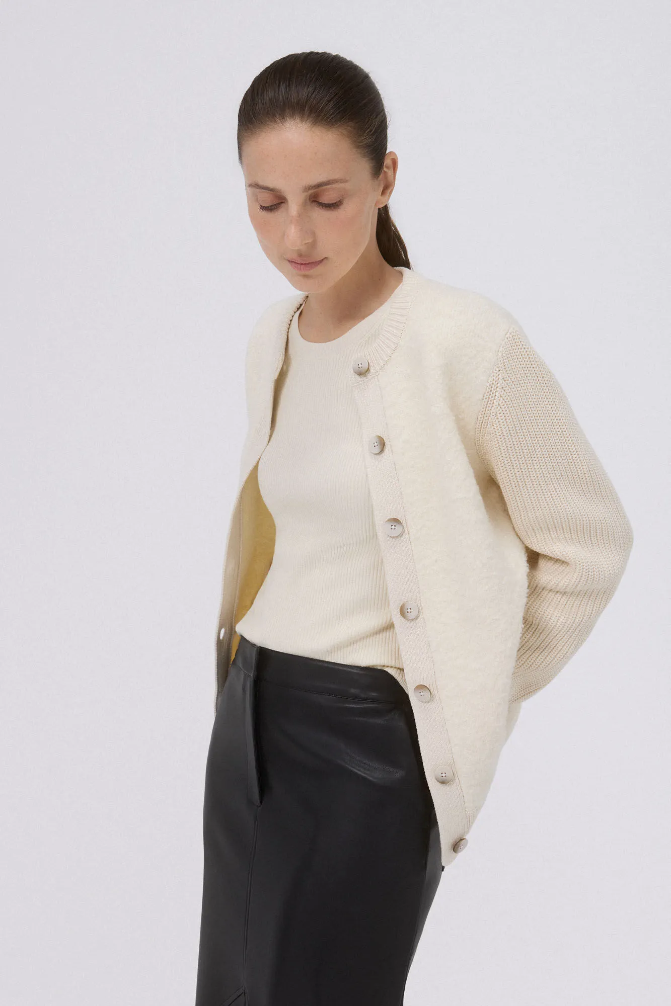 Pedro del Hierro Cárdigan de punto largo boucle