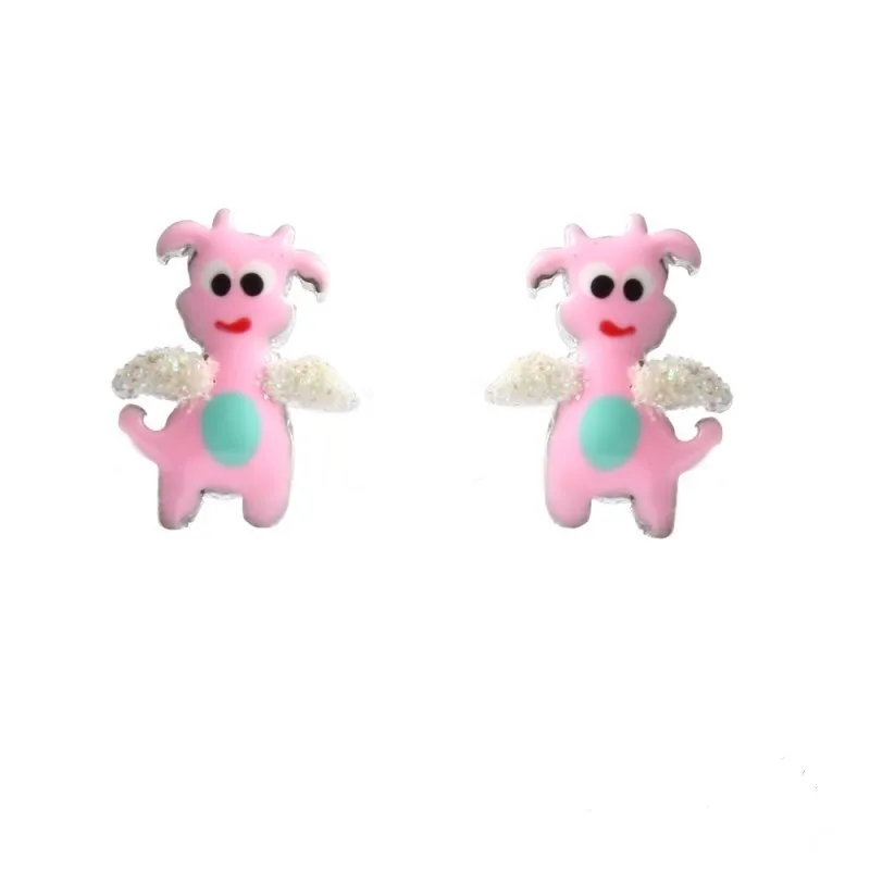 Pendientes dragonas rosas