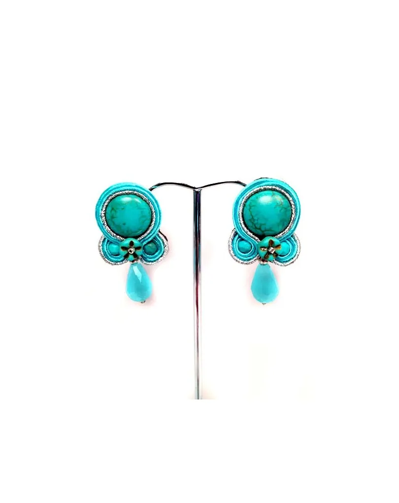 PENDIENTES FLAMENCA TURQUESAS