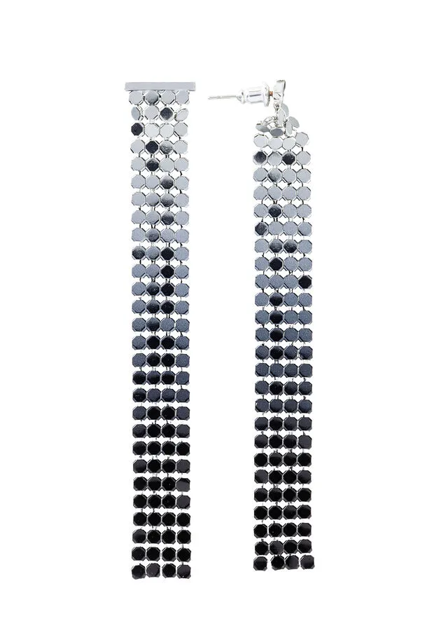 PENDIENTES GRIS OSCURONEGRO