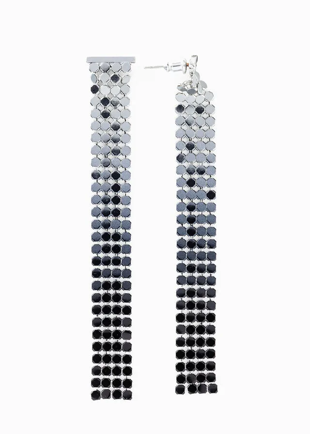 PENDIENTES GRIS OSCURONEGRO