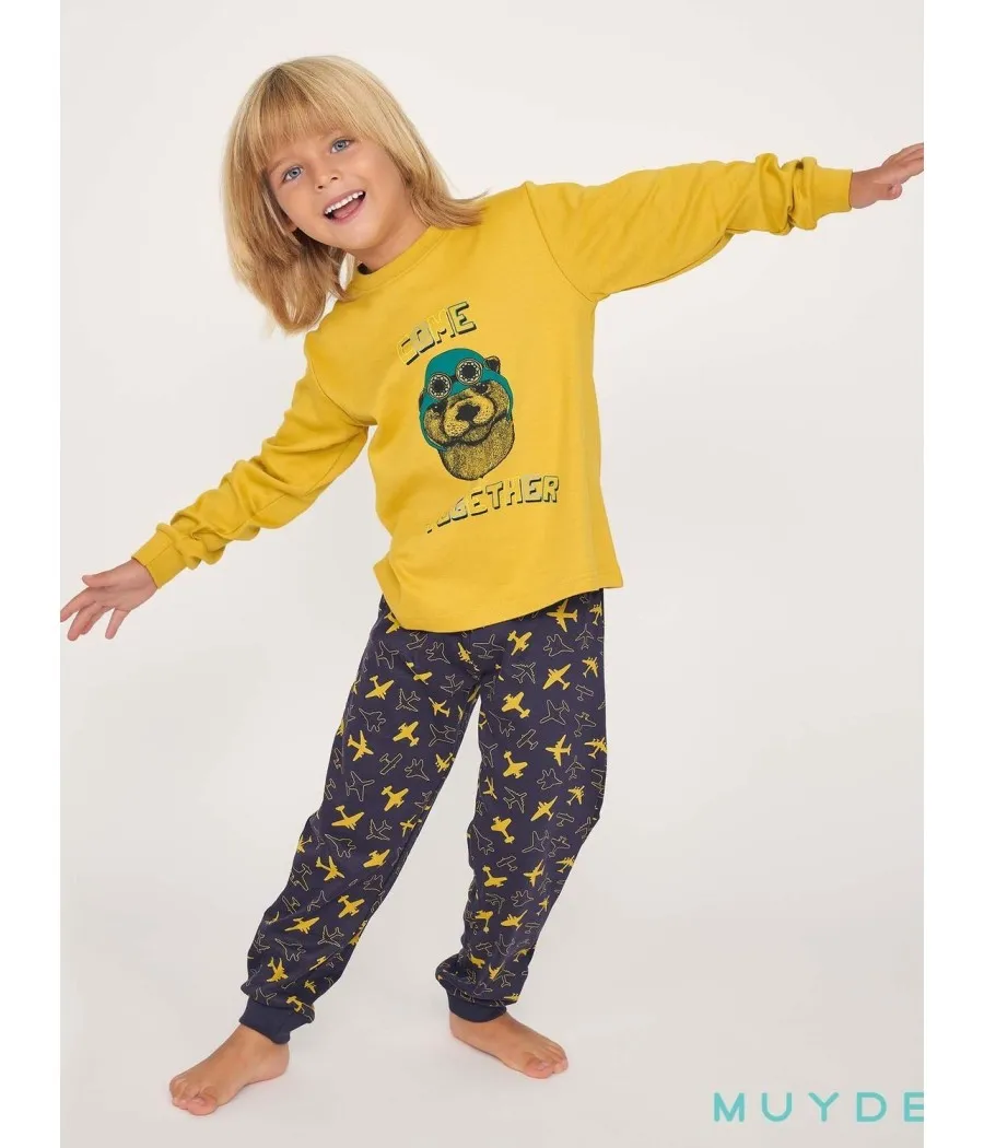 Pijama invierno niño Muidemi Aviador algodón