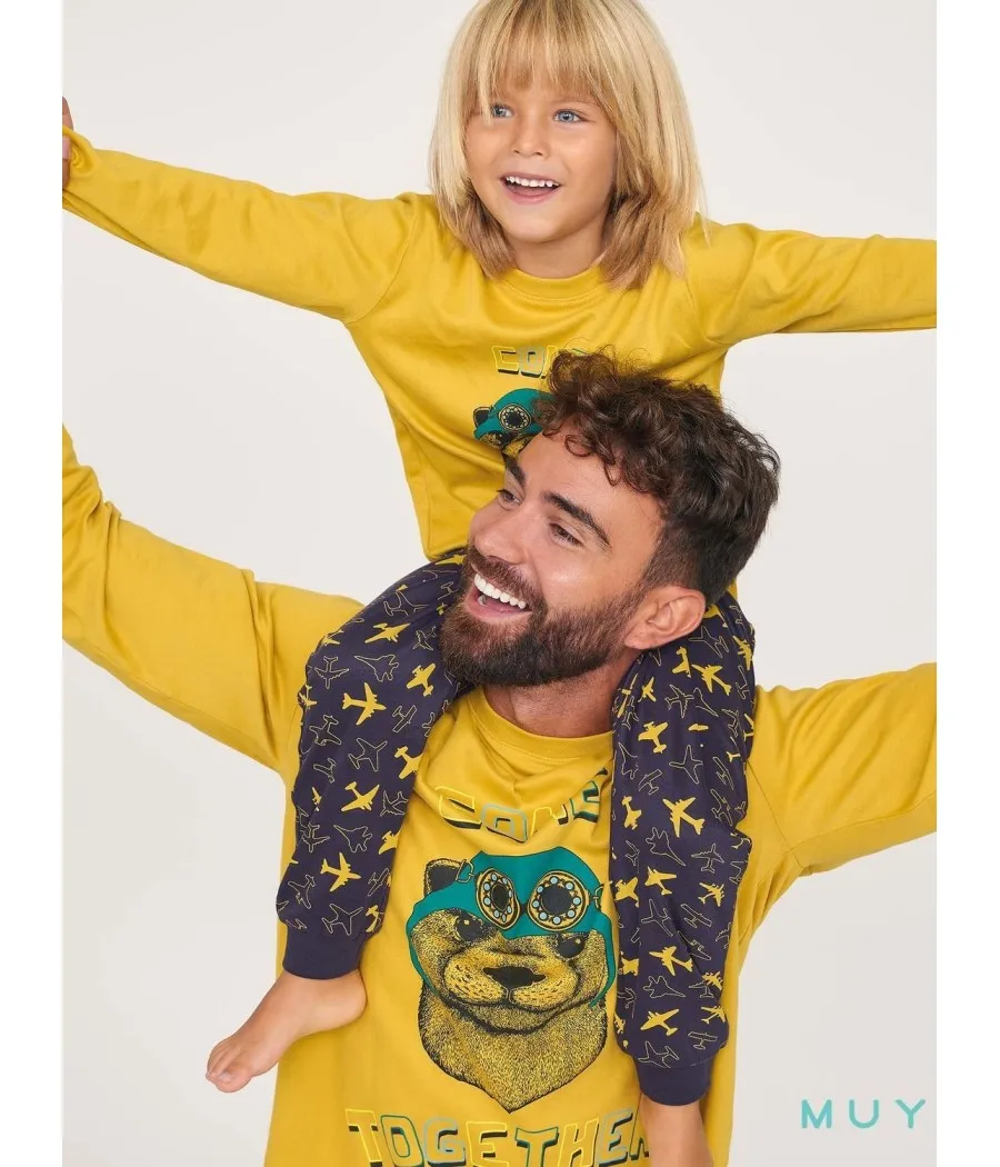Pijama invierno niño Muidemi Aviador algodón